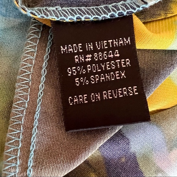 NWT! Glamour Green/Blue/Yellow Maxi Dress Sz 6P - Picture 10 of 10